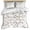 grey, variant on 3 Piece Grey Brown Botanical Duvet Cover Set Queen Size, Microfiber Comforter/Quilt Cover with Corner Ties and 2 Pillowcases, Summer Leaf Watercolor All Season Soft Bedding with Zipper Closure