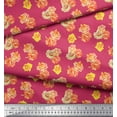 thumbnail image 2 of Soimoi Pink Cotton Poplin Fabric Grandiflora Roses Floral Print Sewing Fabric Yard 42 Inch Wide, 2 of 3