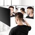 thumbnail image 2 of Adjustable 360 Degree Vanity Makeup Mirror with Telescoping Hooks, Portable & Foldable Design for Trifold Views, Essential Beauty & Travel Tool, 2 of 8