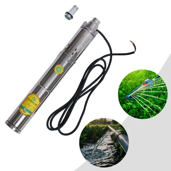 Deep Well Pump Submersible Pump 1/2HP 1" Stainless Steel Water Pump 24V 213FT