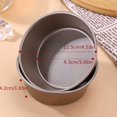 thumbnail image 4 of 1pc/2pcs/4pcs Hamburger Mold Golden Non-stick Round Small Cake Baking Mold, Baking Tool Household Oven Baking Bread Mold, 4 of 5