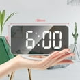 thumbnail image 3 of Réveil Miroir à DEL Mini Réveil Numérique Horloge de Table avec Fonction Répétition 3 Niveaux de Luminosité Réglables Rétroéclairage à Adaptation Automatique, 3 of 7