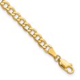 thumbnail image 1 of 14k Yellow Gold 8 Inch 4.3mm Curb Chain Bracelet, 1 of 9