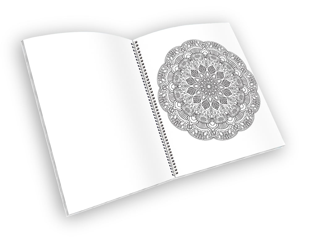 Mandala Coloring Magic - Adult Coloring Book - 8.5 x 11 inches, Spiral  Bound, Stress Relieving, Gift for Sister, Mother, Busy Grown Up
