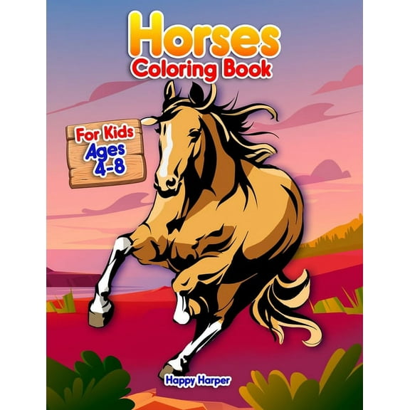 Horses Coloring Book, (Paperback)
