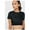 black, variant on Reebok Womens Mesh Basic T-Shirt, Black, X-Small