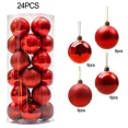 thumbnail image 3 of 24 bolas de Navidad de 3 cm, adornos de plástico para colgar en el árbol de Navidad, para fiestas, bodas, decoración del hogar, 3 of 5