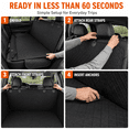 thumbnail image 2 of Pinshey® Dog Car Seat Cover for Back Seat, 54 x 58 Inch Waterproof Dog Car Hammock with Non-Slip Bottom, Seat Anchors & Headrest Straps, Convertible Dog Seat Cover and Pet Seat Protector for Cars SUV, 2 of 7