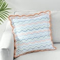 thumbnail image 4 of Mainstays Scallop Stripe Decorative Pillow, 18" x 18", Orange, 4 of 7