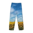 thumbnail image 3 of Lsque Blooming Sunflower Field Print Men's Pajama Pants, Lounge Pant - Comfortable Home Wear,Elastic Waistband, Stylish Design-Medium, 3 of 9