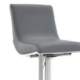 thumbnail image 6 of Armen Living Wezen Contemporary Faux Leather Swivel Adjustable Bar Stool in Gray, 6 of 8