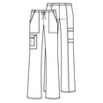 thumbnail image 7 of Cherokee Workwear Core Stretch Women's Scrubs Pant Mid Rise Drawstring Cargo 4044, 7 of 7