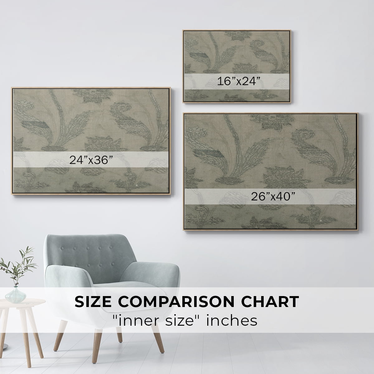 Vintage Abstract Print-XV Framed in Natural Wood Wood Gallery Wrapped Canvas 17 in. x 25 in.