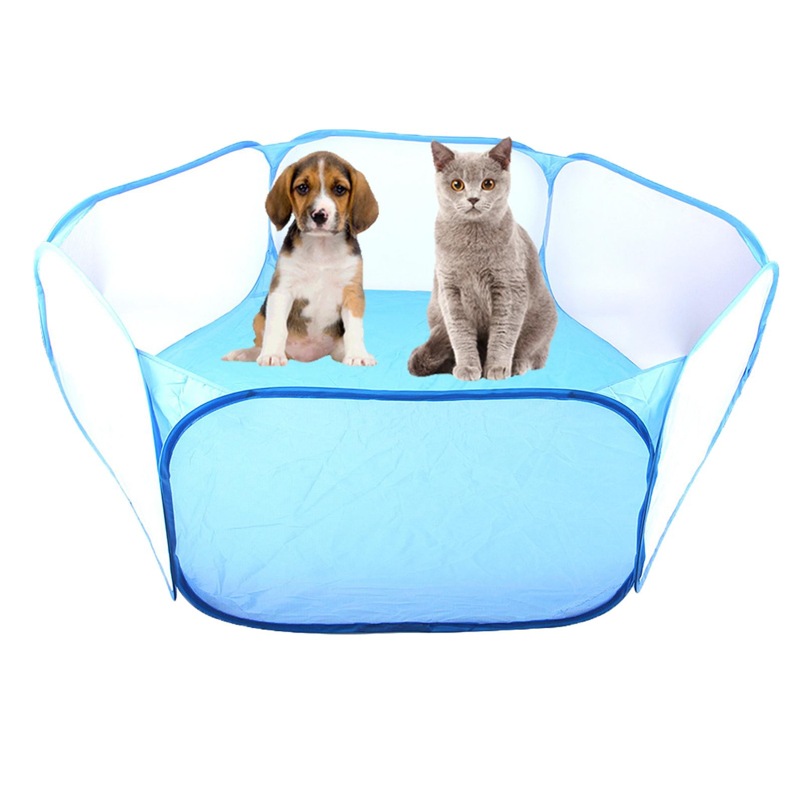 Folding Pet Rat Toys Cage Rabbit Hideout Breathable for Ferret Exercise , Blue