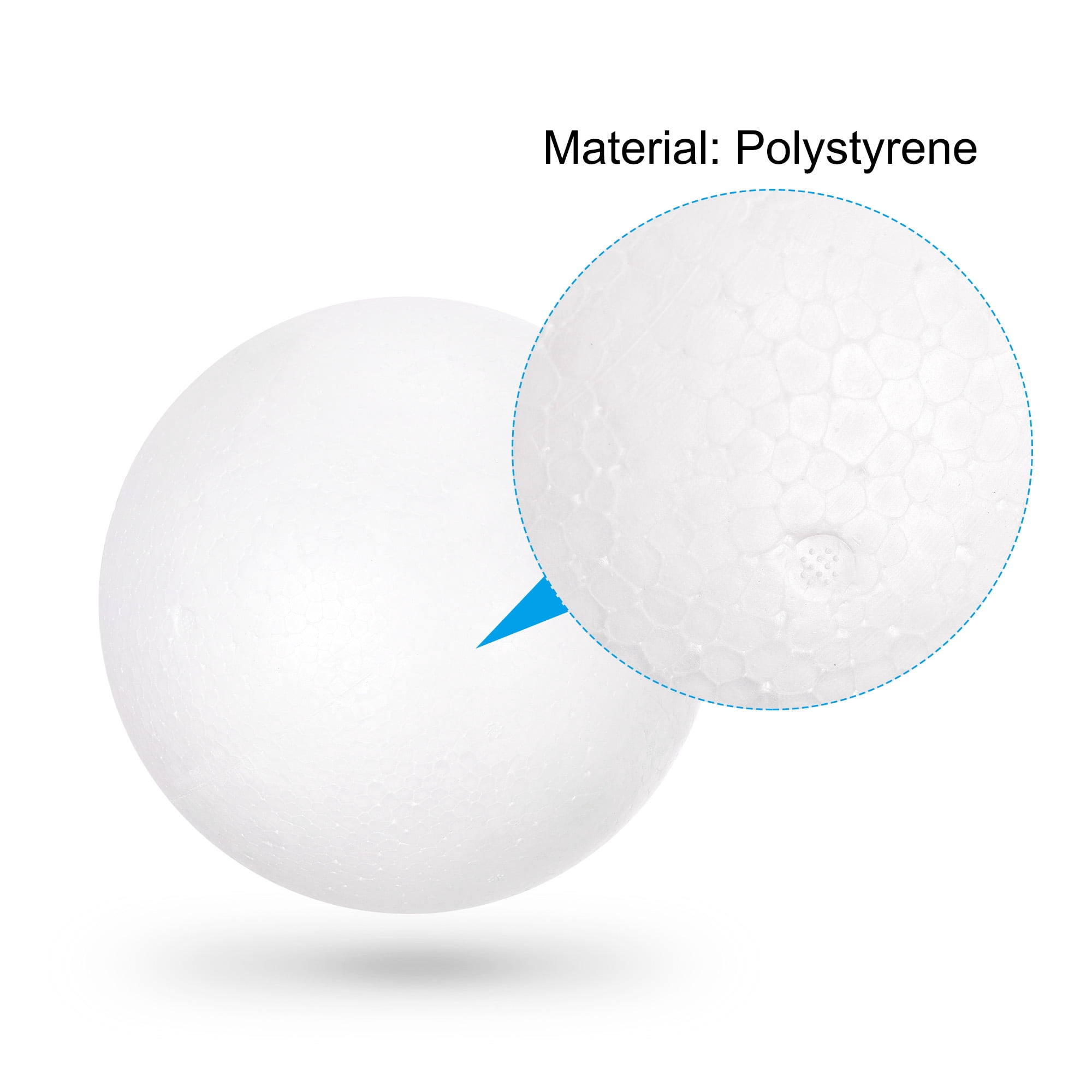 Uxcell 16Pcs 4" White Polystyrene Foam Balls Smooth Round Solid Ball for Crafts, Art, DIY, Household, Party Decorations