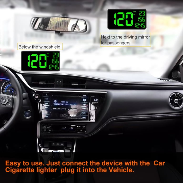 cigarette lighter speedometer Ikohbadg GPS with Digital Display, Vehicle Odometer, Trip Meter, Overspeed Alarm, Easy Install Plug & Play, Compatible with All Vehicles Plug Play.4 T900 Car Cigarette Lighter GPS