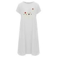 thumbnail image 4 of Lilgiuy Summer Sales Women's Dress Fashion Women Casual Round Neck Print Plus Size Pocket Dress, 4 of 4