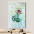thumbnail image 3 of wall26 Canvas Print Wall Art Watercolor Explosion Green Cacti &amp; Pink Flower Floral Plants Illustrations Realism Rustic Scenic Colorful Multicolor Ultra for Living Room, Bedroom, Office - 24", 3 of 5