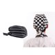 thumbnail image 1 of 2X Chefs Skull Cap para hombres, mujeres, catering, clubbers, chefs, carniceros uniformes Cola Gorra de chef con lazo en la espalda, 1 of 8