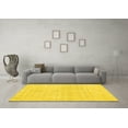 thumbnail image 3 of Ahgly Company Machine Washable Indoor Rectangle Abstract Yellow Contemporary Area Rugs, 2' x 4', 3 of 4