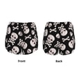 thumbnail image 3 of Gukieu black white Skull bone Print Women's Sports Shorts with Drawstring Elastic Waistband for Running, Yoga, Fitness-XX-Large, 3 of 7