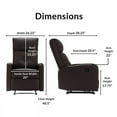 thumbnail image 3 of ClickDecor Henderson Leather Recliner Chair Dark Brown, 3 of 13