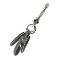 thumbnail image 2 of ziyahi Retro Boho Cool Turquoise Punk Rock Keychain Ring Skull Lobster Claw Keyring, 2 of 9