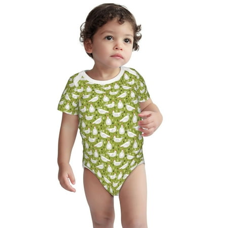 

Fotbe Funny Chicken Pattern Unisex-baby Short-sleeve Bodysuit Short Sleeve Bodysuits One-piece 100% Organic Cotton for Infant Baby Boys Unisex-12 Months