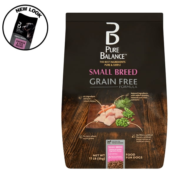 Pure Balance Small Breed Grain Free Formula Chicken & Garden Vegetables Recipe Food for Dogs, 11