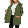 thumbnail image 2 of Fantaslook Fall Jackets for Women Hooded Windbreaker Water-Resistant Long Coat Outdoor Trench Coat with pockets, 2 of 8