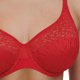thumbnail image 4 of Sostén Chantelle Norah de cobertura completa, sin forro y moldeado, rojo, 38H, 4 of 4