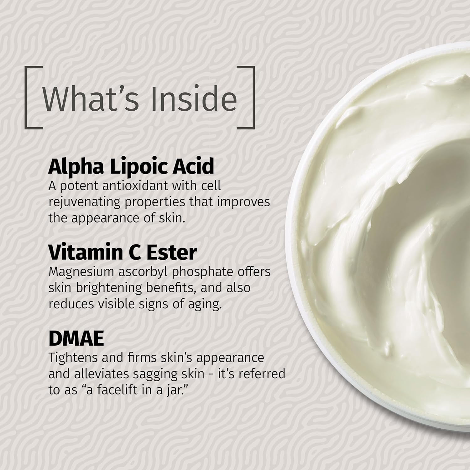 Reviva Labs DMAE Cream with Alpha Lipoic Acid, Vitamin C Ester - Skin Firming and Moisturizing Cream