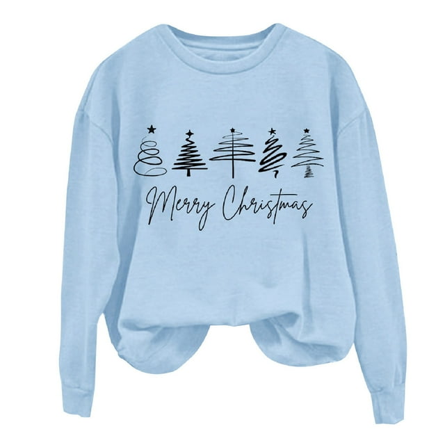 EHQJNJ Chandails en Molleton à Col Rond pour Femmes Maman Manches Longues de Noël Col Rond Mode Décontractée Hiver et Automne Pull Chandails en Molleton pour Femmes Graphique Tendance Automne
