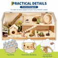 thumbnail image 5 of Accreate Chew-Proof Wooden Hamter Cage with Legs, Large Guinea Pig Cage with Acrylic Window & Openable Top for Chinchilla, Gerbil & Small Pets, 5 of 7