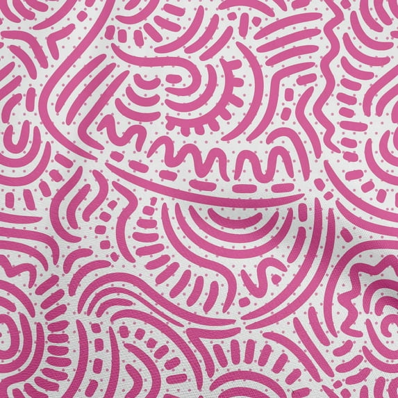 oneOone Cotton Cambric Fuschia Pink Fabric Japanese Sewing Fabric By The Yard Printed Diy Clothing Sewing Supplies 56 Inch Wide