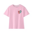thumbnail image 4 of Odeerbi Kids T-Shirts Toddler Boys Girls Cotton T-Shirt Baby Solid Color Print Comfortable Short Sleeve Top Pink - A, 4 of 5