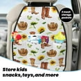 thumbnail image 5 of Naloa Rustic Western Charm 2Pcs Anti-Kick Back Seat Cover Kick Mat, Car Seat Protector with 3 Storage Pockets, 5 of 8