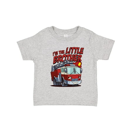 

Inktastic Little Brother Fire Truck Gift Toddler Boy Girl T-Shirt