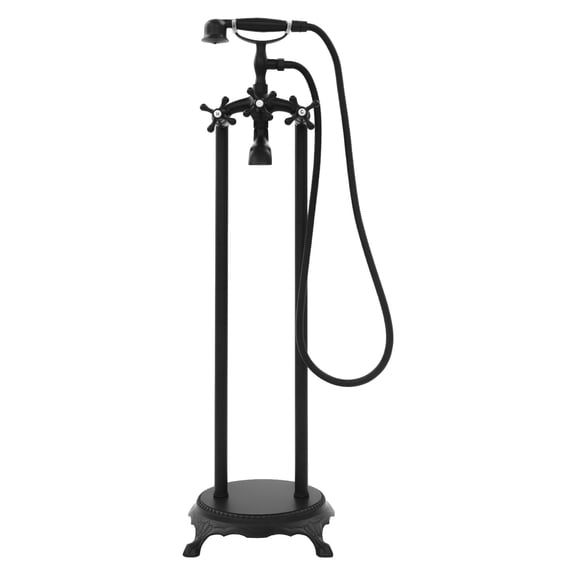 ToppiJoy Freestanding Bathtub Faucet, Tub Filler with Handheld Shower (Black)