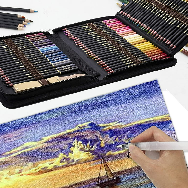 Premium Drawing Pencil Set(96pcs),including 72 Colored Pencils and 24  Sketch Kit,Art Pencil Kit in Zippered Travel Case, for Drawing,Sketching  and Coloring,Ideal for Beginner,Artists and Adults : : Home