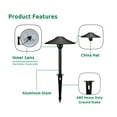 thumbnail image 4 of 3W Landscape Pathway Lights (2 Pack) - Low Voltage Cast-Aluminum Outdoor Pathway Light and Area Light 3000K 12V Waterproof - G4 LED 3W Bulb Lighting for Yard Garden Pathway (Black), 4 of 10