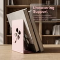thumbnail image 4 of Unique Bargains 2Pcs Decorative Metal Tree Design Book Ends Pink Leaf 3.9*5.3*7.9inch, 4 of 5
