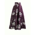 thumbnail image 4 of MORTTIC Elegant Women's Boho Floral Print High-Waisted A-Line Maxi Skirt Flared Long Skirt, L, 4 of 5