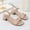 Khaki, variant on WAVSUF Womens Heeled Sandals, Suqare Toe Ankle Strap Soft Sole Summer Fashion Dress Shoes Brown 9