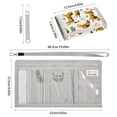 thumbnail image 3 of JIALIOU Nylon Trifold Card Wallet with ID Window Zipper Pocket for Men Women Teen Beagle Dogs and Plants, 3 of 7