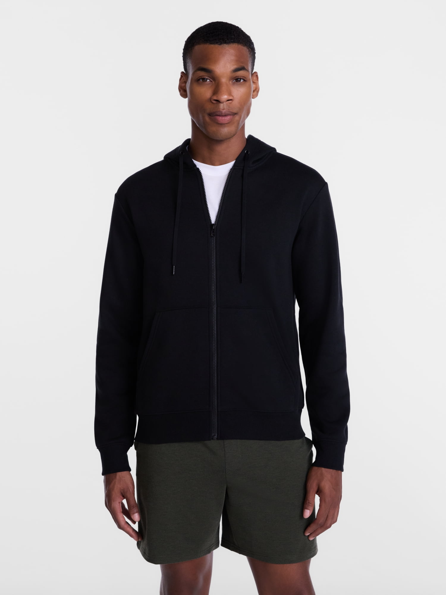 Athletic Works Men's and Big Men's Zip Up Fleece Hoodie Sweatshirt, Sizes XS-4XLT