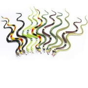 Zendure 12 Pack - 14 inch Rubber Snake Toys - Assorted Pack Realistic Serpents, Events, and Gags, Flexible and Float to Prank Friends and Family