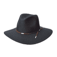 thumbnail image 4 of Scala TSCLP249-BLK Braid Safari Hat with Faux Suede Trim- Black. One Size, 4 of 4