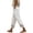 Z97 White, variant on Womens Cropped Wide Leg Pants Hollow Out Scalloped Hem Linen Capri Trousers Lightweight Loose Fit Casual Summer Vacation Clothes with Pockets White,L