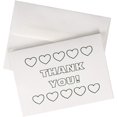 thumbnail image 1 of Fine Invite Papers 25 Piece Foil Stamped Mini Hearts Thank you Card, Green, 1 of 1
